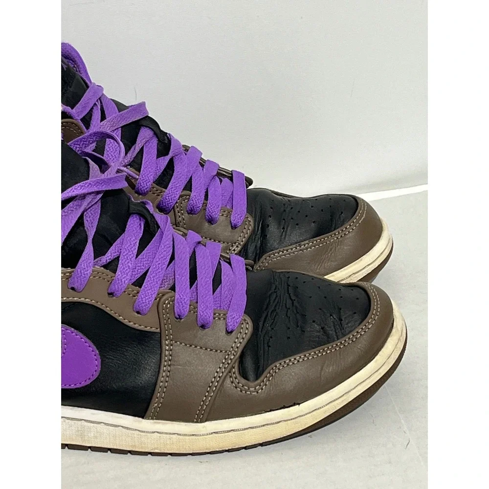 Air Jordan 1 Mid Palomino Wild Berry Brown Black Purple DQ8426-215 Mens Shoes